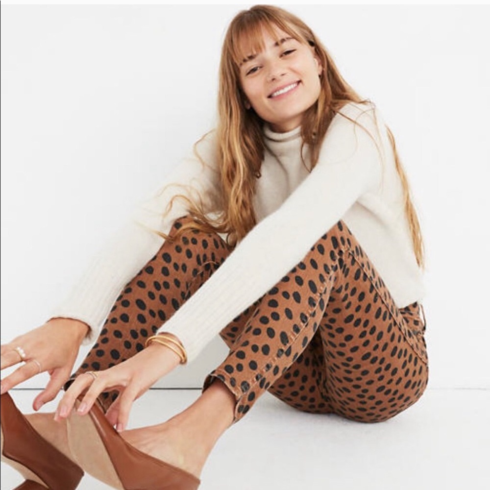 MADEWELL 10” skinny in Leopard Dot SIZE 23